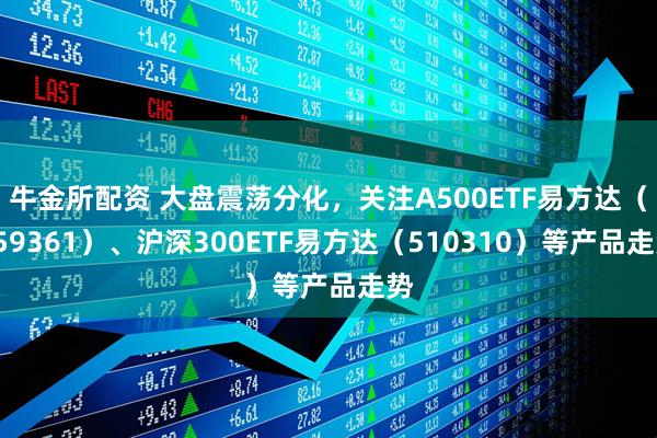 牛金所配资 大盘震荡分化，关注A500ETF易方达（159361）、沪深300ETF易方达（510310）等产品走势